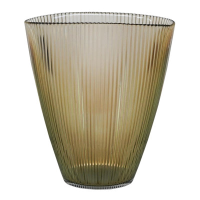 Ribbed Glass Table Vase