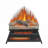 Indoor Electric Fireplace Insert, 23 Inch 3D Log Set, 1500W Infrared Heater | Antique Black | Vent Free