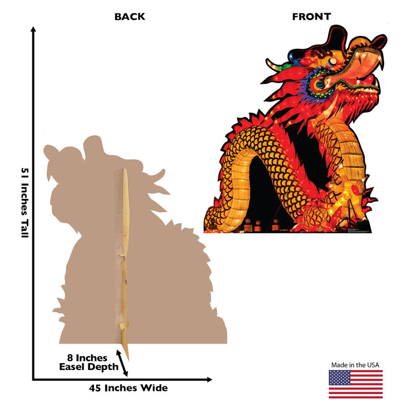 51'' Vibrant Chinese New Year Dragon Cardboard Standup
