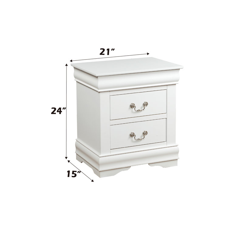 Table de chevet blanche au design fonctionnel et au look sophistiqué Chambre moderne en blanc: amplement d'espace de rangement