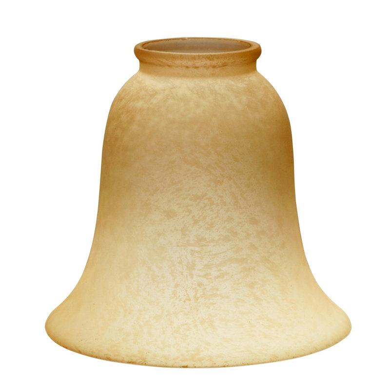 abat-jour en cloche de verre de 6,25 po (attache), Citrine