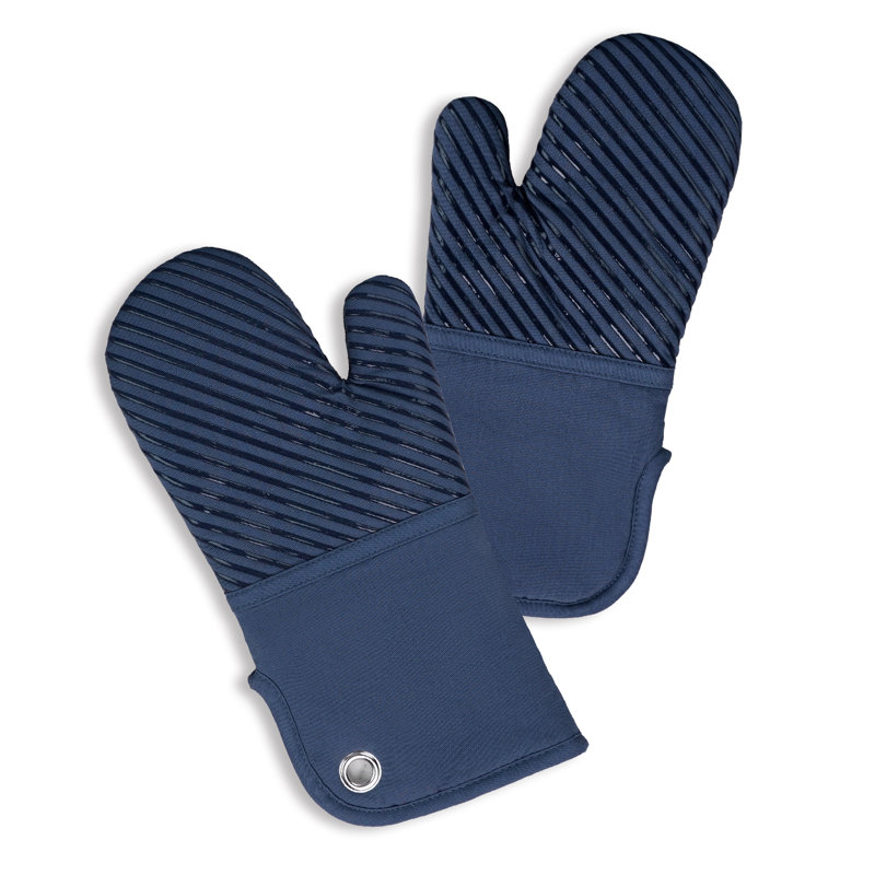 FabStyles Cotton Oven Mitt Set, Blue