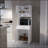 Santa Maria 1-Drawer 1-Shelf Modern Pantry with Adjustable Metal Legs for Enhanced Storage and Style