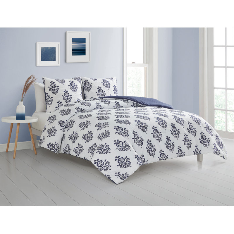 Minerva 3 Piece Reversible Comforter Set, Full Comforter + 2 Standard Shams