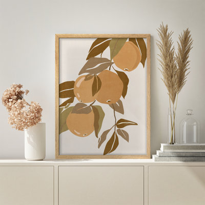 «Fruit on Branch», affiche rustique encadrée