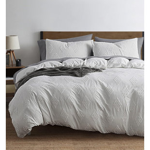 Soft All-Season Duvet Cover Set with Comforter Insert and Shams