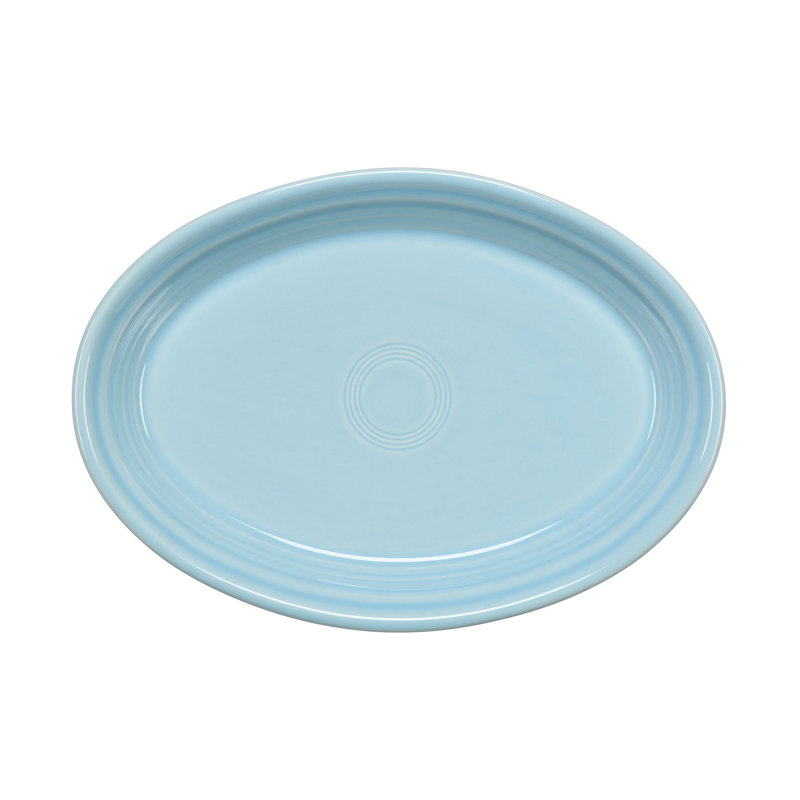 Plat de service ovale Fiesta Serveware,  H 1,25 po x l 6,75 po x L 9,63 po, Ciel