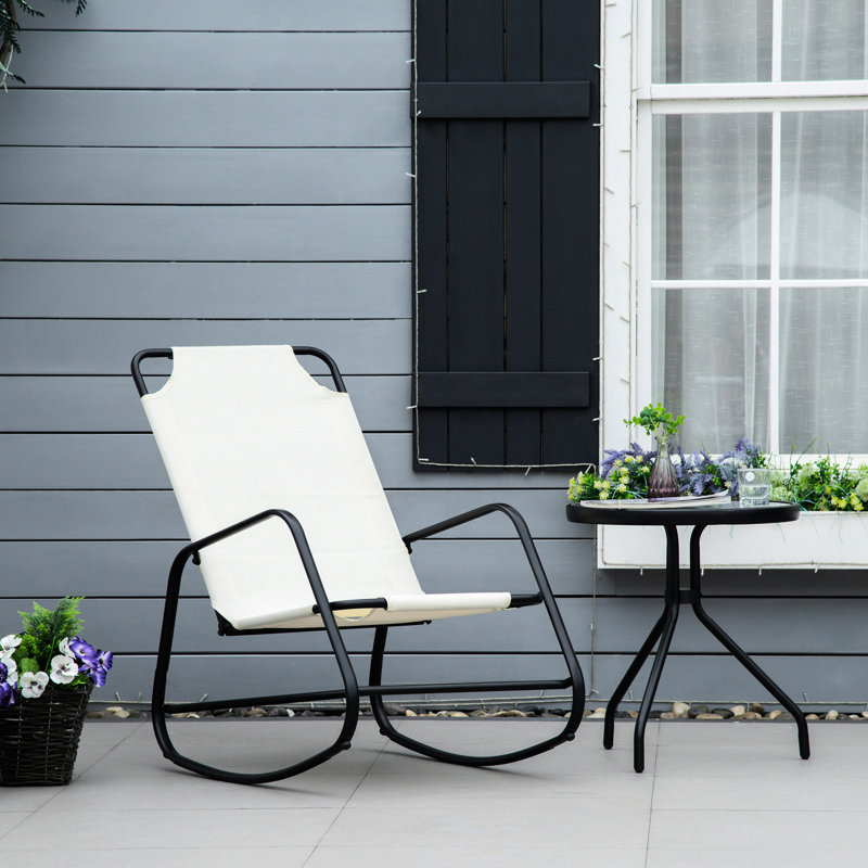 Balancelle de balancelle crème blanche avec base stable, pour patio, jardin, balcon, l 23,25 po
