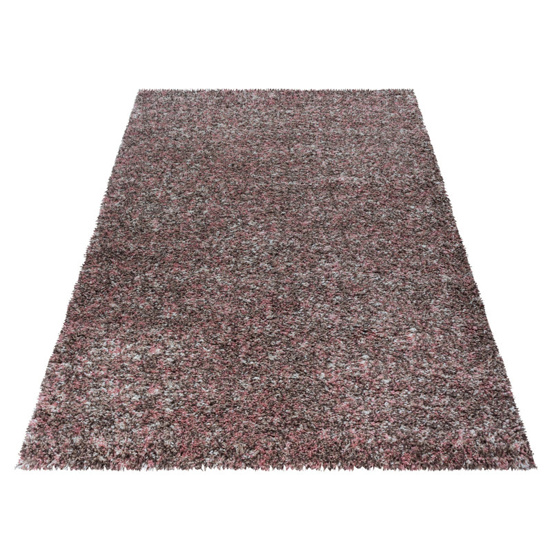 Hearn Shaggy Pink Rug, Rectangle 160 x 230cm