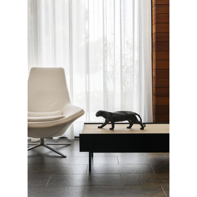 Panther Figurine, Black Matte