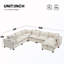 Canapé modulaire rembourré en U avec siège et rangement 7 places-129460600