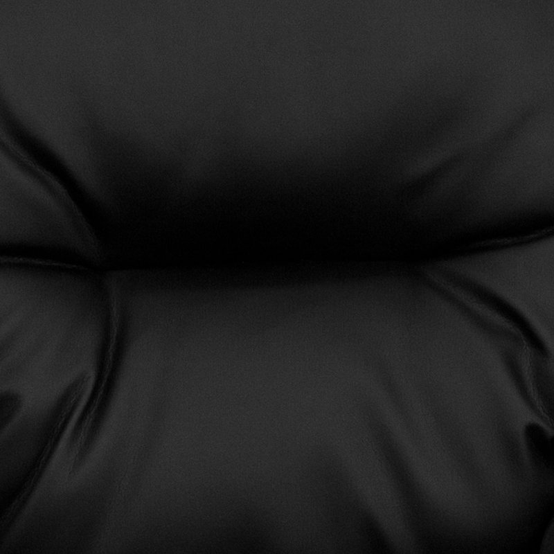 Contemporary Kids Recliner with Cup Holder, Leather - Black