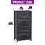  Ensemble 2 pièces commode à 4 tiroirs l 17,7 po avec tiroirs de rangement pliables-972462727