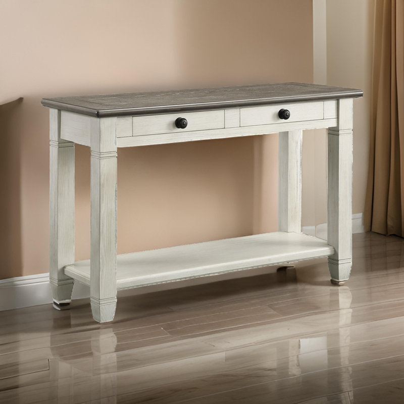 Console Nicoel, Blanc antique, H 31 po x l 48 po x P 18 po