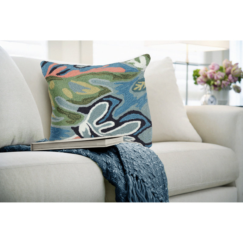 18" Multicolor Polyacrylic Indoor/Outdoor Square Pillow