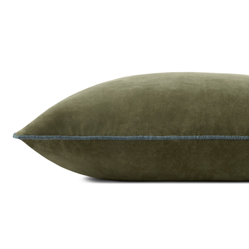 Coussin Liza, Vert, H 16 po x l 26 po, Polyester