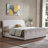 Linen Modern Sleigh King Bed Frame with Side-Lift Storage, No Box Spring Needed, White-1524836366-1524836368