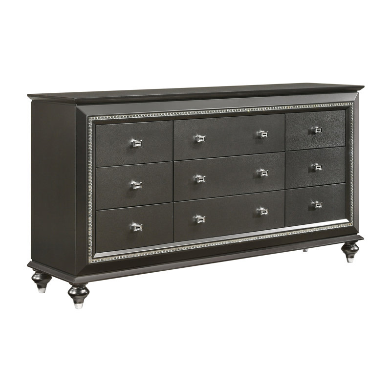 Commode, gris métallique