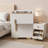 Smart Nightstand With Lockable Safe – Dual Drawers, Wireless Charging, Usb Ports, Led Light & Bluetooth Speaker, Fully Assembled-1779406988
