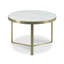 Satin Brass Marble Coffee Table