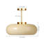 Luminaire suspendu en forme de dôme en cuivre 1 lumière beige-620635021