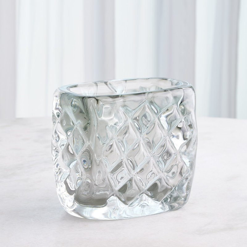 Glass Table Vase, Gray