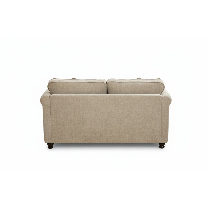 Baldemar 3 Seater Chenille Sofa, Beige, 2