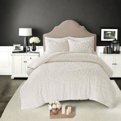 Ensembles de literie en chenille de coton luxueux, doux et confortable, très grand lit toutes saisons