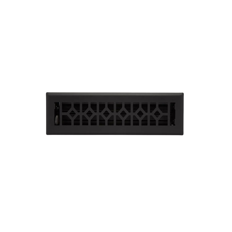 Appert Steel Floor Register, 2.25" x 12", Black