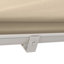 Auvent rétractable manuel pour abri de jardin 6 pi avec abat-jour de patio en aluminium robuste et blanc crème