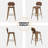 Upholstered Seat Counter Stools with Metal Frame-658580182-658580177