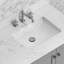 Dessus de meuble-lavabo en pierre 60 po x 22 po couleur d'ingénierie avec lavabo en céramique encastré et 3 trous de robinet avec dosseret