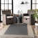 Arbab Bordered Power Loomed Grey Indoor/Outdoor Rug