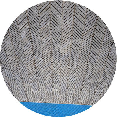 Tapis gris/bleu à motifs Jarosz