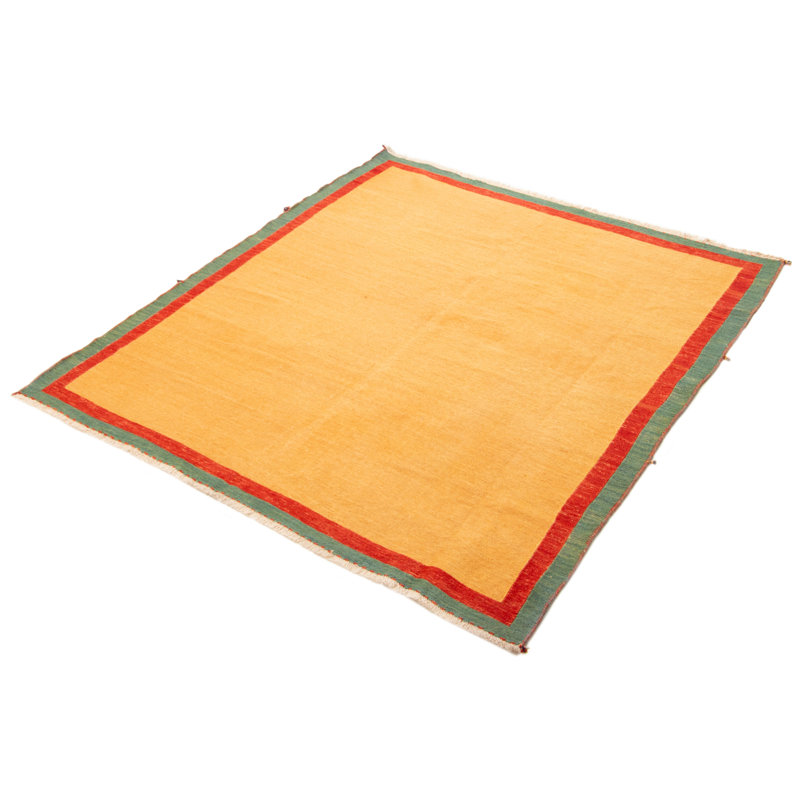 Tapisserie Kashkuli kilim orange 6 pi 5 po x 7 pi 6 po