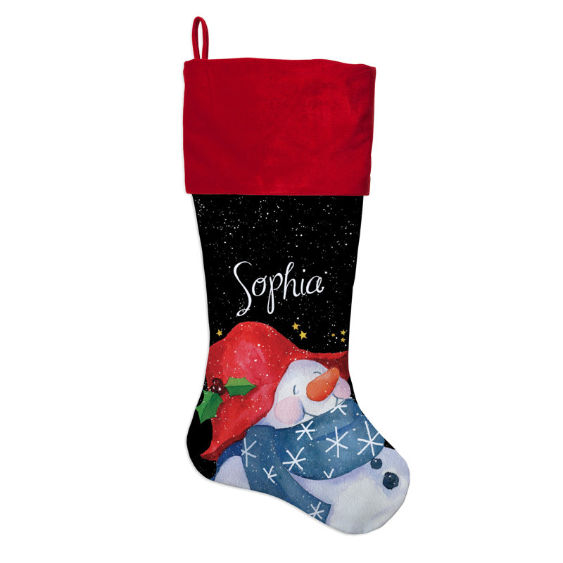 Personalized Snowman Stocking, Yes