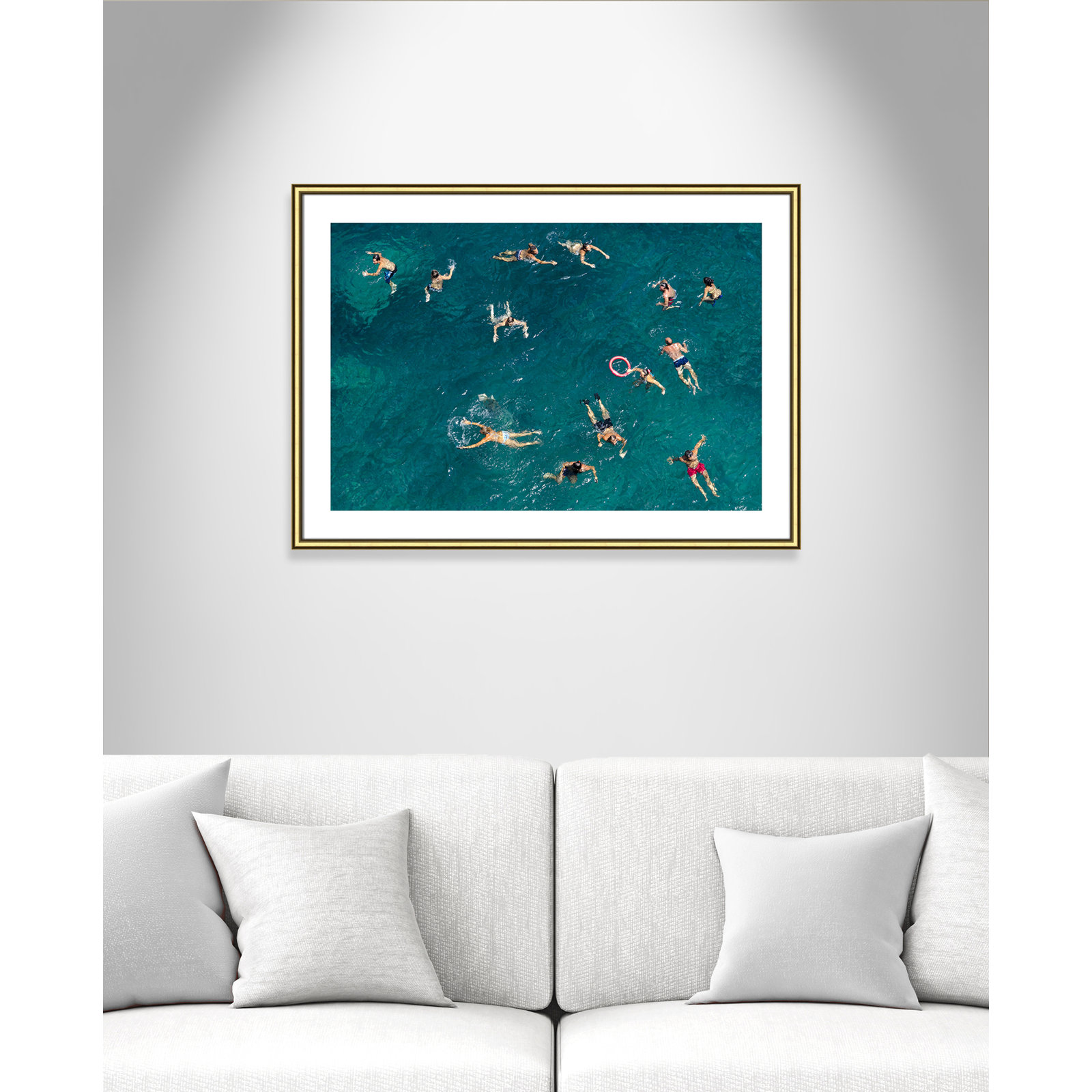 Norvell "Tonti" Print by Tonti, Gold Framed Paper, 25.5" H x 35.5" W x 0.88" D