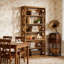 Bibliothèque classique en bois, tablettes élégantes, bibliothèque autoportante robuste