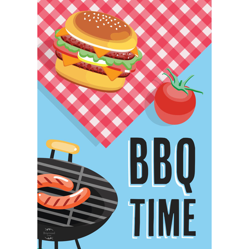 Drapeau barbecue sur le barbecue