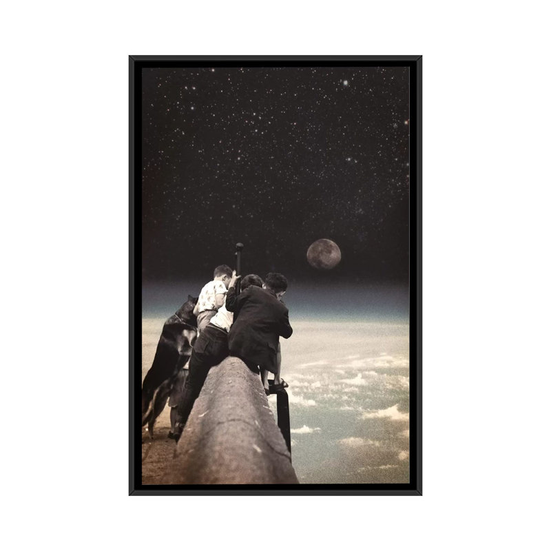 «Curiosity», impression sur toile, H 26 po x l 18 po x P 1,5 po, Toile avec cadre noir, Pas de tapis