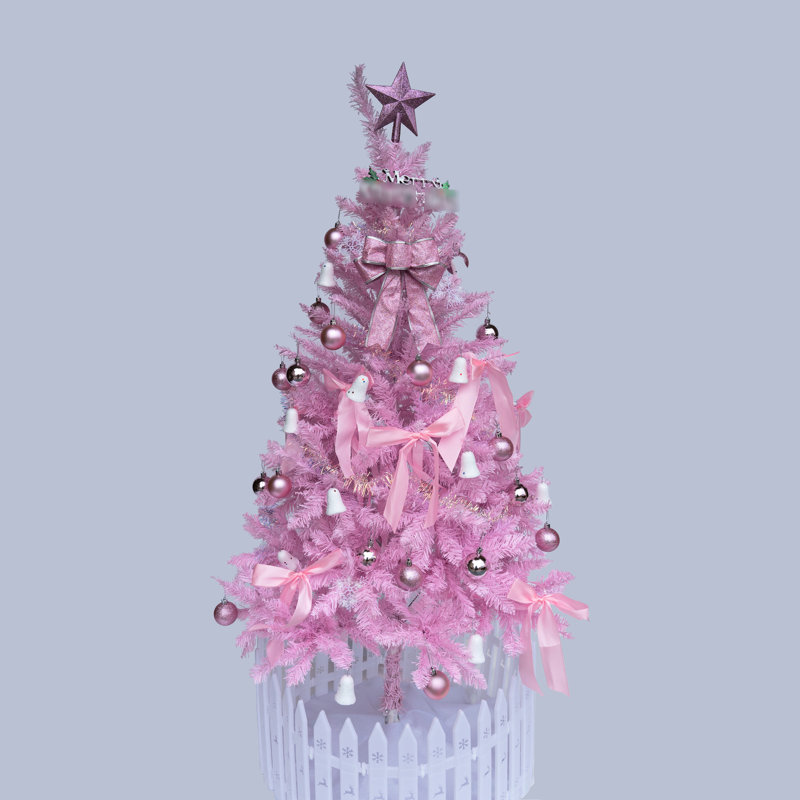 Arbre rose de 5 pi - idéal pour ajouter une touche colorée à votre décor avec l'assurance qualité du fer et du plastique