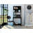 Black Wengue 4-Shelf Computer Desk With Hutch