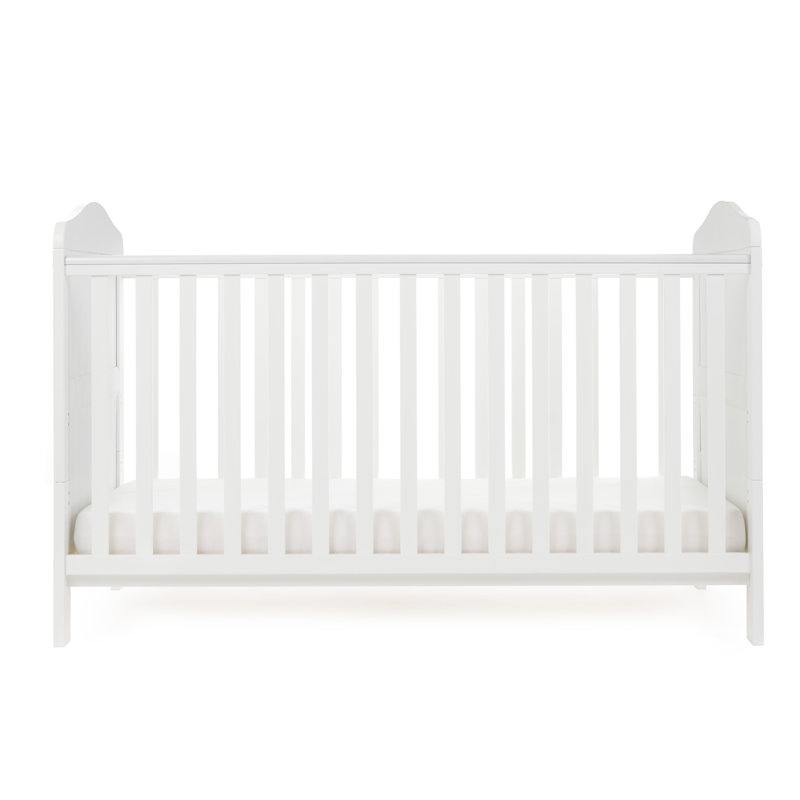 Whitby Cot Bed with Foam Mattress, White