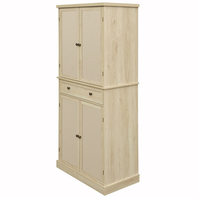 Storage Cabinet of 4 Door Cabinet with 1 Drawer,4 Adjustable Inner Shelves