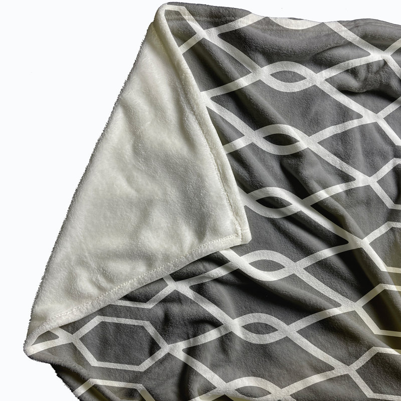 Schuyler Geometric Blanket, Grey