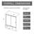 60 In W X 62 H Clear Tempered Glass Single Sliding Shower Door, Black Aluminum, Stainless Steel Handle, Silent Operation, Adjustable Width Design Bathtub 1/5 Inch Thick Glass, Frame, Smooth Slide-120954730