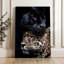 «Black Panther» et jaguar, art animalier réaliste - toile tendue 24 po x 36 po