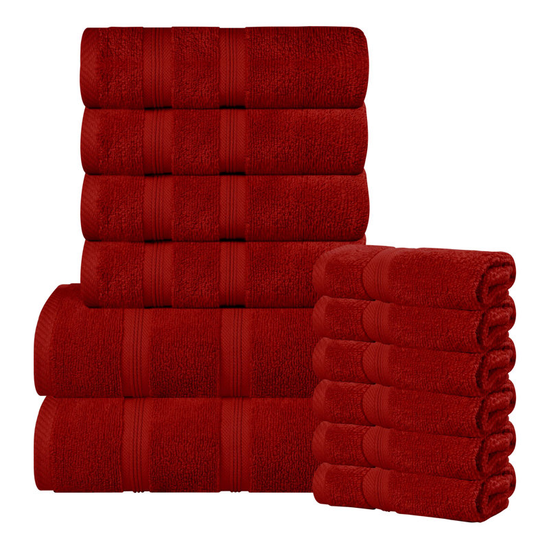 Ensemble de serviettes 12 pièces Smart Dry Zero Twist, Cramoisi