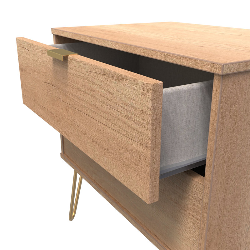 Bisceglia End Table, Brown/Gold