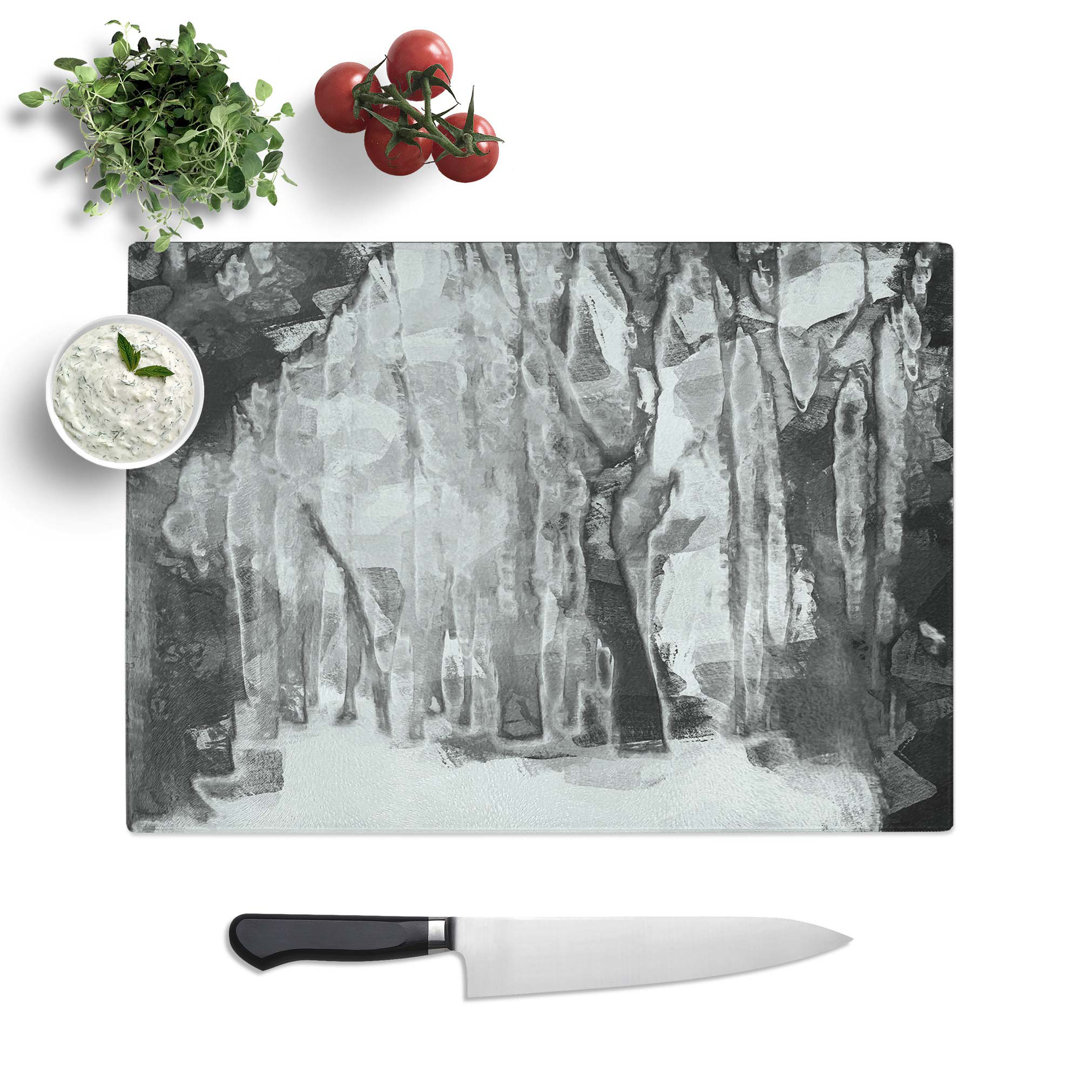 Glass Forest Blur in Abstract Chopping Board